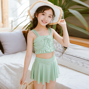 韩版 儿童泳衣可爱女童分体式 公主泳装 12岁小女孩度假时尚 中小童3