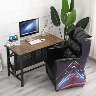 网吧电脑桌游戏办公桌椅网咖沙发台式单人电竞桌椅一体工作室桌子