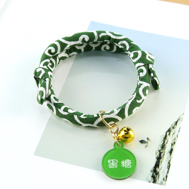 陈皮家手工宠物和风项圈柴犬秋田犬唐草日式颈圈猫咪猫牌狗牌铃