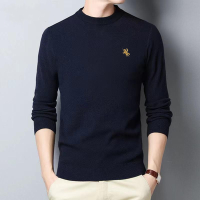 Paulo Bsertu/保罗巴森途2024秋冬新款圆领情侣长袖毛衣打底衫01