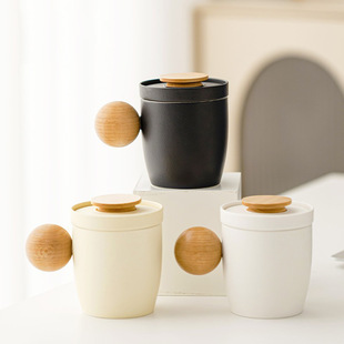 晴空马克杯陶瓷杯创意情侣水杯办公室带盖好看的杯子高级感