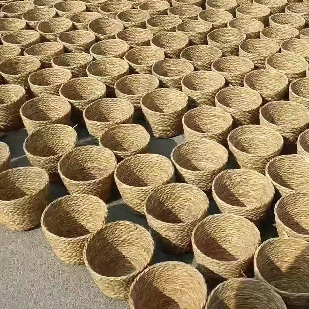 编织篮抱抱桶草编篮子鲜花插花桶花艺花篮花店包装花瓶手工编织