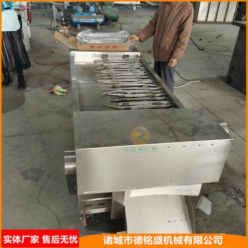 刀片切割鱼类设备连续式带鱼切段机带鱼段挂冰清洗机