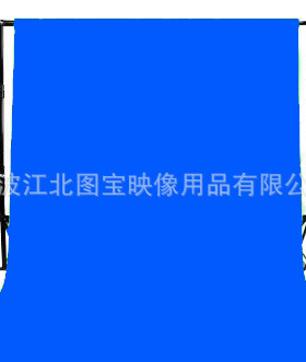 播厅抠像布 标准蓝屏 抠像布背景布 蓝色 3*6M 16支纱