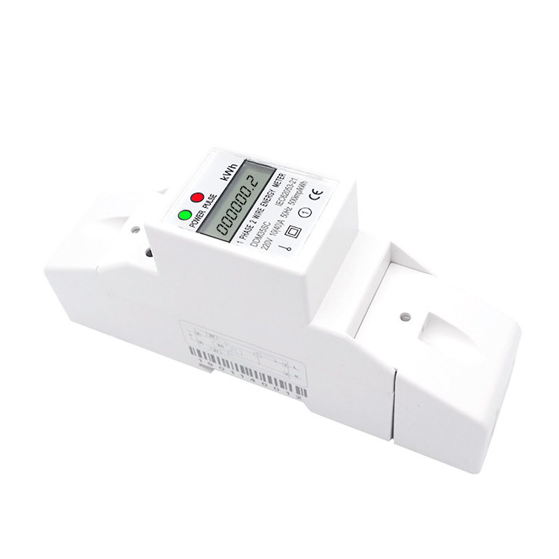 DDM35SC液晶显示家用电度表2P导轨安装