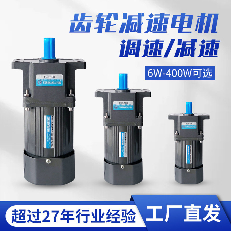 减速电机220V交流齿轮调速电机变速可调25/40/60/90/120/200/250W