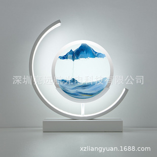 流沙画台灯沙漏摆件客厅卧室床头轻奢家居装饰小夜灯高级教师节礼