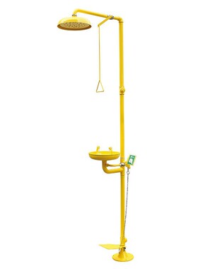 AEGLE羿科ES2201A不锈钢喷塑喷淋复合式洗眼器脚踩手动