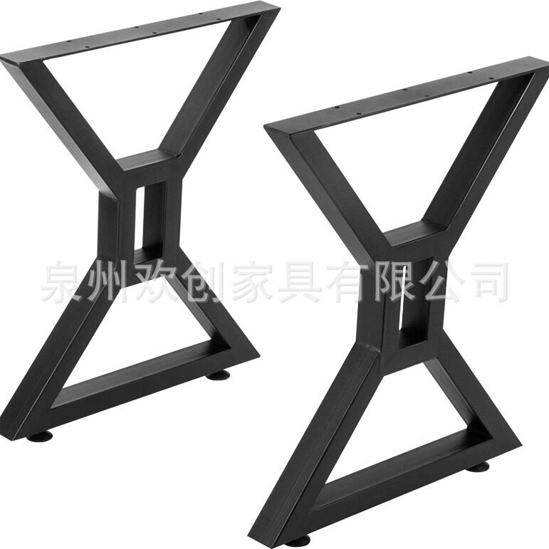 现代铁艺桌腿桌脚书桌支架五金配件简约办公桌铁艺桌脚桌腿铁桌腿