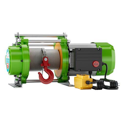 铝壳提升机带遥控器两用220v家用小吊机80v1t起重建筑施工卷扬机