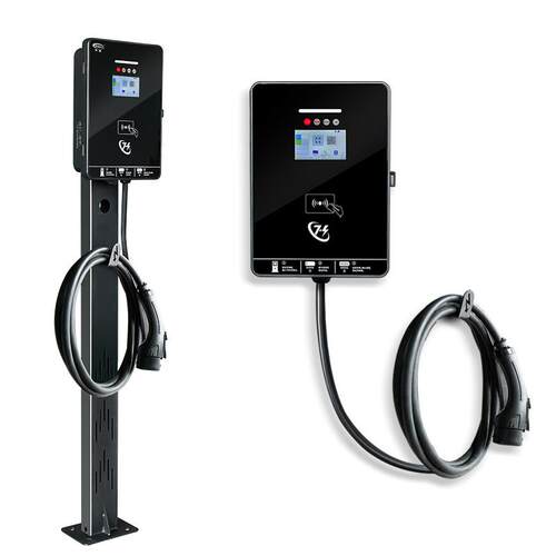 新能源电动汽车智能7kw充电桩枪家用商用立柱杆交流32A通用车型