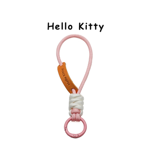 hello kitty 挂绳原创新品玩偶挂件皮标可刻字定制钥匙扣公仔绳子