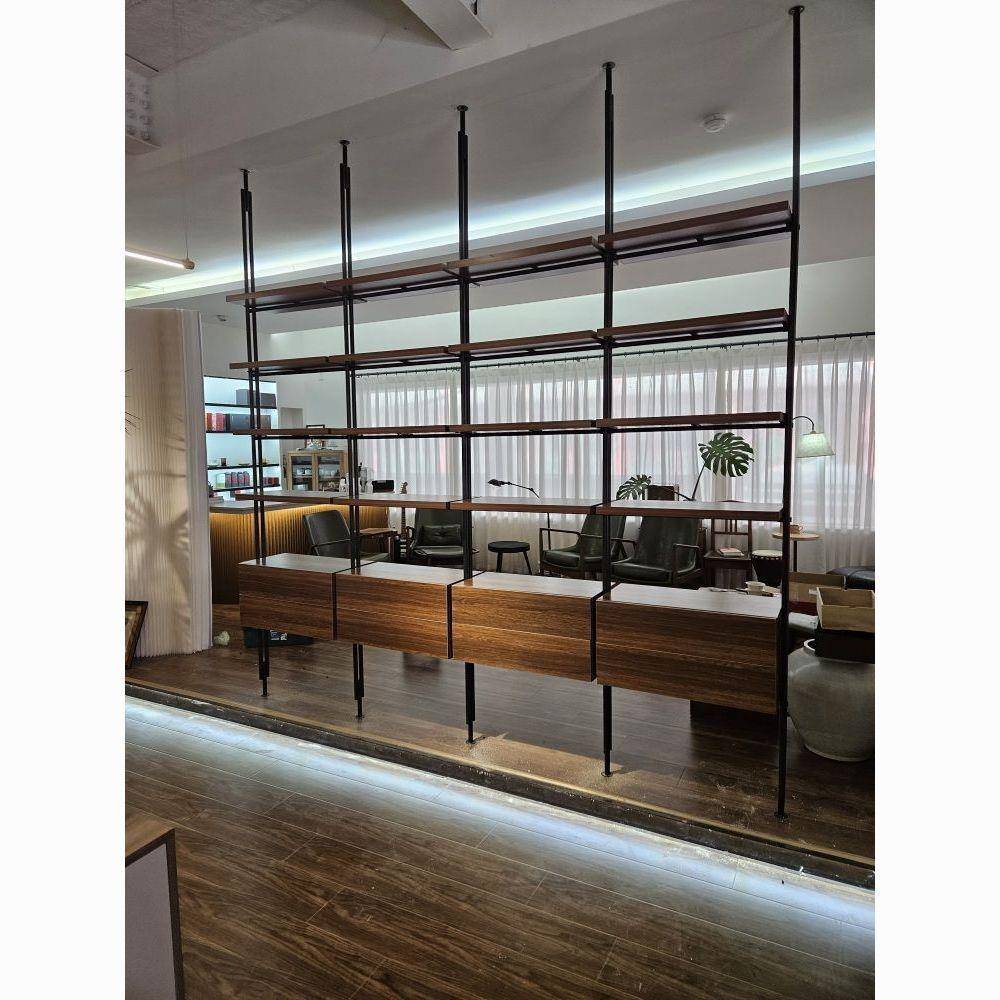 办公室落书架书柜意式置物架隔断艺极简客厅顶天立地书架满墙地铁