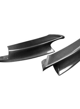 适用宝马3系E92E93M3真碳纤维前唇前包角下巴装饰贴汽车改装配件