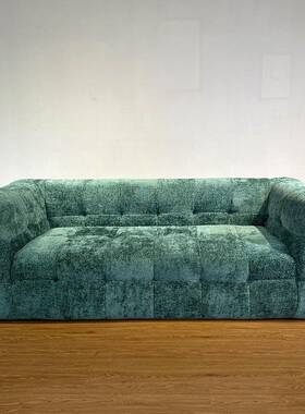 电商真空压缩现代极简棉花糖沙发客厅网红款直排绿色沙发小户