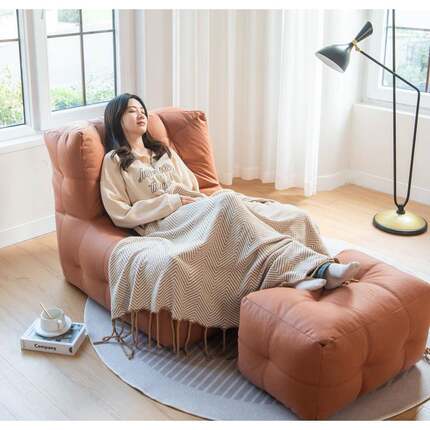 7T日式懒人沙发休闲卧室小沙发阳台阅读小户型躺椅迷你单人沙发椅