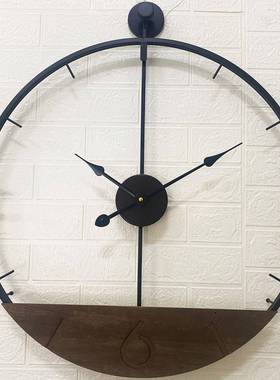 静音装饰爆款时钟欧式复古铁艺壁挂钟表个性家用挂钟