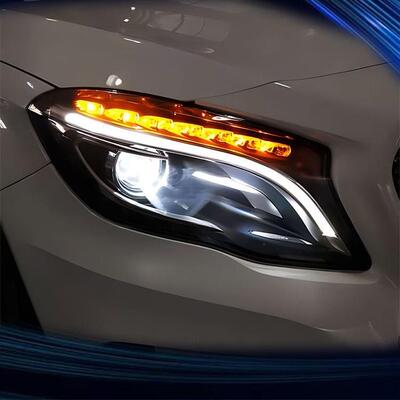 适用于奔驰GLA大灯GLA200220260改装高配双光透镜LED大灯总成