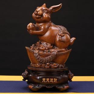 十二生肖摆件兔子工艺品家居电视柜酒柜装饰品生日礼物玉兔摆件