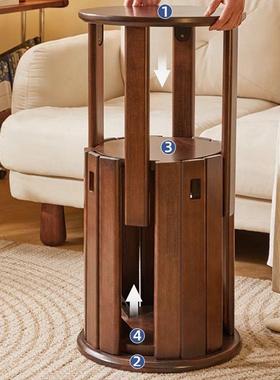 实木叠叠凳家用多功能组合板凳新中式餐厅圆凳备用可收纳凳子餐椅