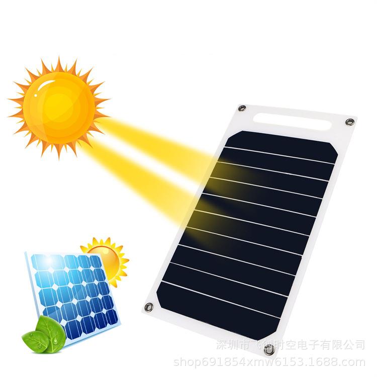 户外便携式手机光伏充电板USB输出太阳能板发电单晶太阳能板