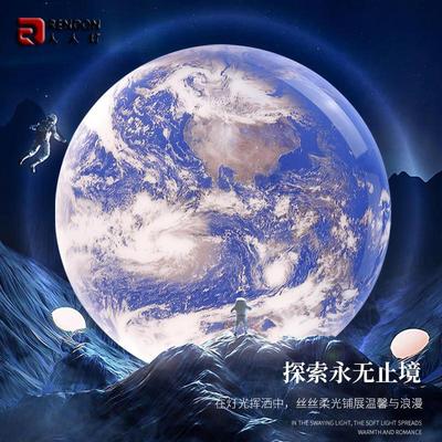 全光谱地球卧室灯吸顶灯月球玄关走廊阳台过道创意儿童温馨房间灯