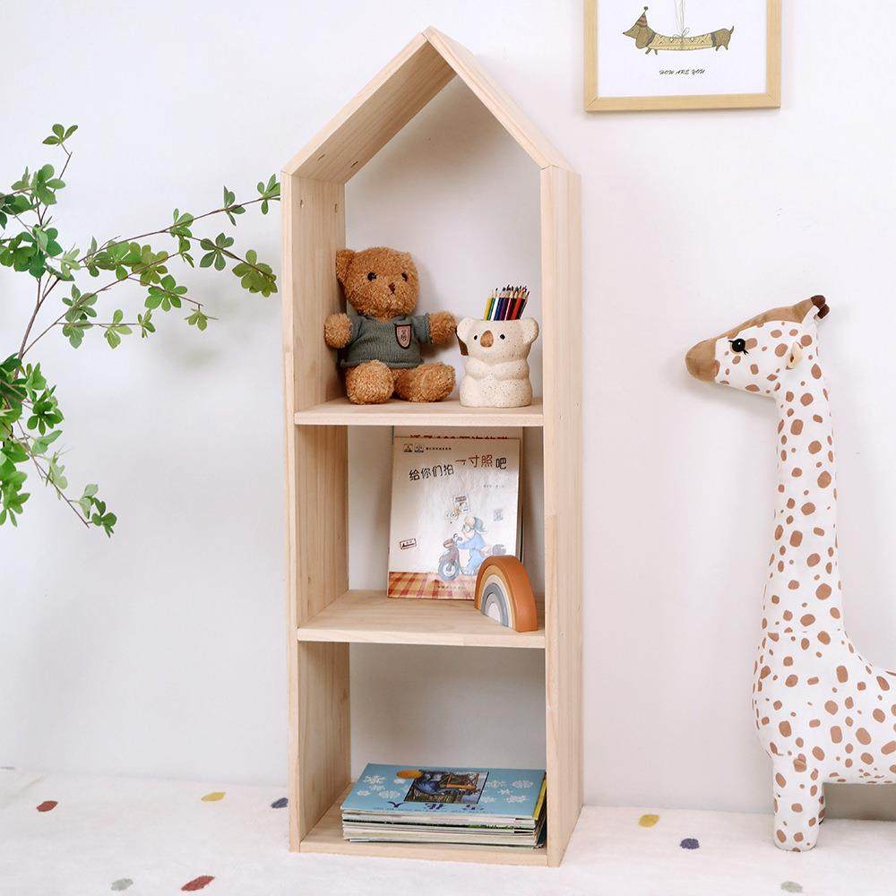 ins北欧儿童房小房子实木书架落地多层置物架宝宝玩具收纳整理架,住宅家具,儿童书柜,淘宝优惠券,粉丝福利购,淘宝优惠卷