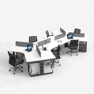 职员桌办公桌简约现代员工桌椅组合电脑桌屏风六人工位办公室家具
