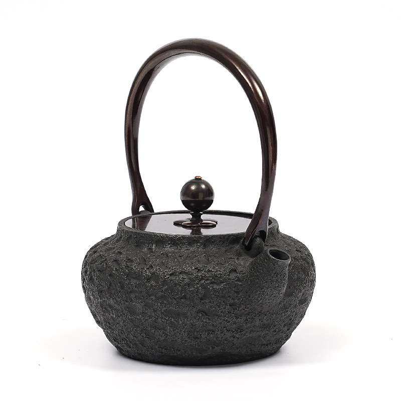 玄逸堂铸铁铁壶纯手工无涂层日式岩肌土瓶铸铁壶老铁壶烧水铁茶壶