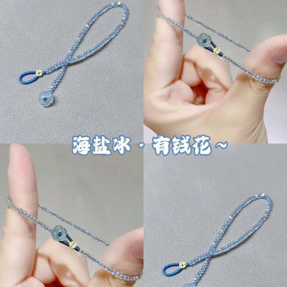 超仙海盐冰有钱花手链女轻奢小众设计高级感气质百搭时尚精美手绳