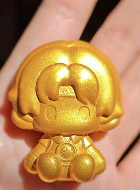 黄金色查理苏Q版公室桌面摆件新爆款卡通可爱做工精致工位装饰品