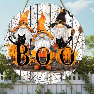 万圣节快乐亚克力侏儒魔法师彩色窗饰门廊挂件家居墙面悬挂装饰品