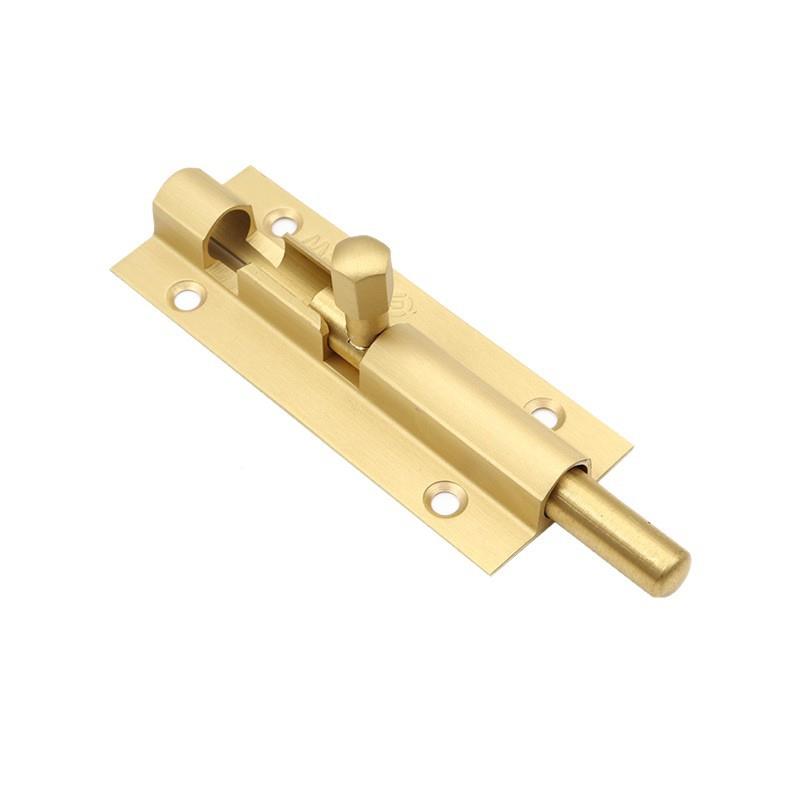 纯WCREW亿铜插家用木门装门栓加厚古复插销反锁2销4寸加长铜插销