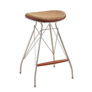 中古吧台椅小户型家用实木高脚凳复古简约创意铁艺复古吧凳休闲椅