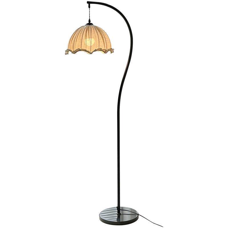 落地灯客厅沙发旁法式中古风卧室床头氛围感立式台灯复古2025新款