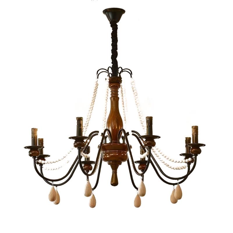 美式复古灯客厅主灯村法式乡民宿楼梯餐级厅高珠586感卧室珍蜡烛