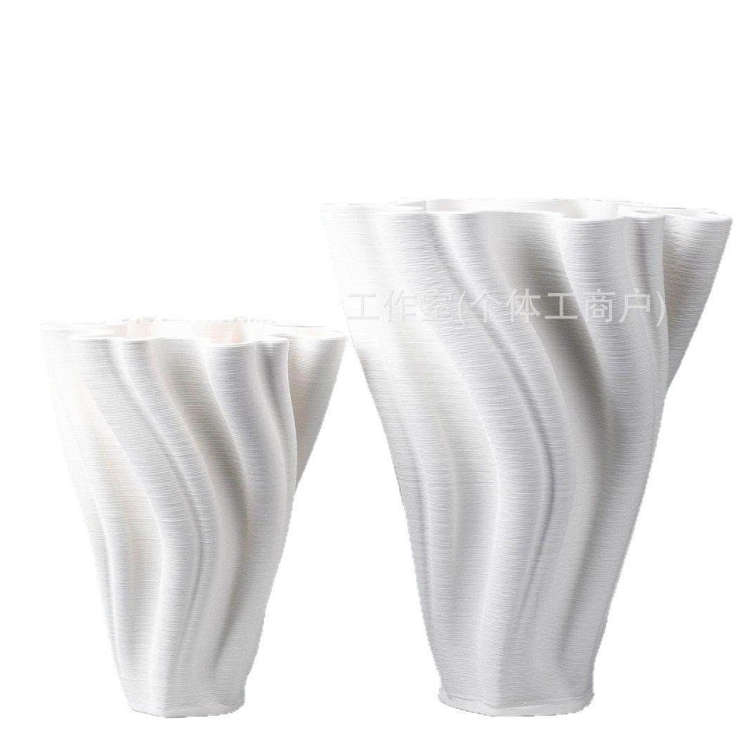 3D打印陶瓷花瓶折纸花器摆件极简玄关褶皱软装ins风家居样板间,橡塑材料及制品,工业陶瓷,淘宝优惠券,粉丝福利购,淘宝优惠卷