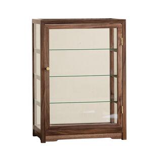 胡桃木茶具玻璃展示柜桌面实木收纳柜置物茶空间茶道茶杯防尘柜