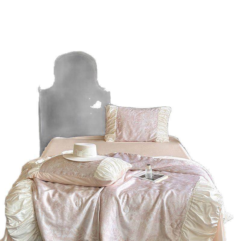 法式少女心兰精天丝夏凉被四件套提花冰丝滑裸睡夏季空调被可水洗,床上用品,化纤被,淘宝优惠券,粉丝福利购,淘宝优惠卷