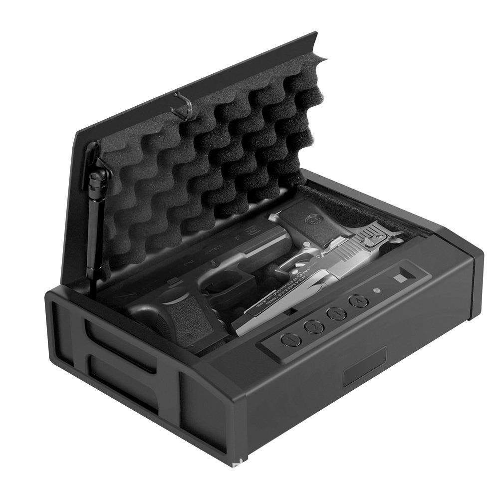 热销手枪盒指纹密码钥匙解锁家用小型便携简约安全保险箱盒,商业/办公家具,保险柜,淘宝优惠券,粉丝福利购,淘宝优惠卷