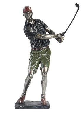 厂货直供高尔夫运动人摆件客厅办公室电视柜装饰树脂工艺品