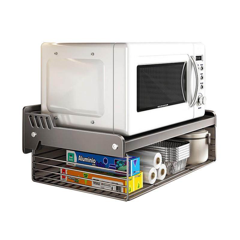 家用壁挂式微波炉置物架厨房免打孔微波炉架子烤箱上墙收纳支架,厨房/烹饪用具,抹布架/厨房清洁收纳架,淘宝优惠券,粉丝福利购,淘宝优惠卷