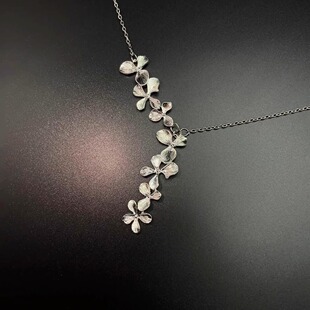 leaves项链 apricot Vintage古着 Silver