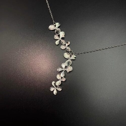Vintage古着 Silver apricot leaves项链