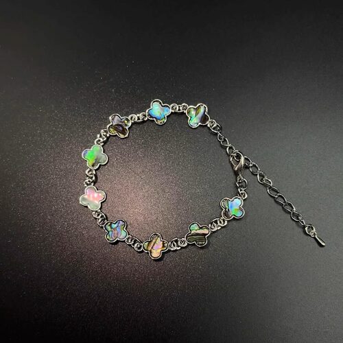 Vintage古著 Mother of shell flower手链