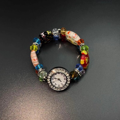 Vintage古着 Colored diamond circle手表