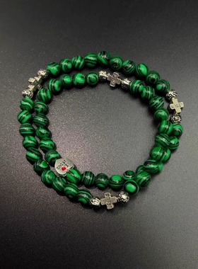 Vintage古着 Camouflage agate手串