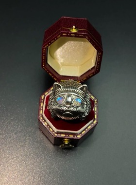 Vintage古著 Moonlight stone cat戒指