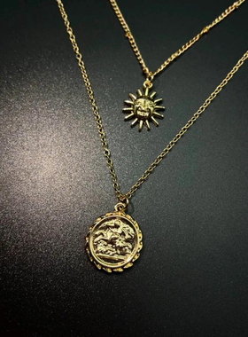 Vintage古着 Roman silver coins项链