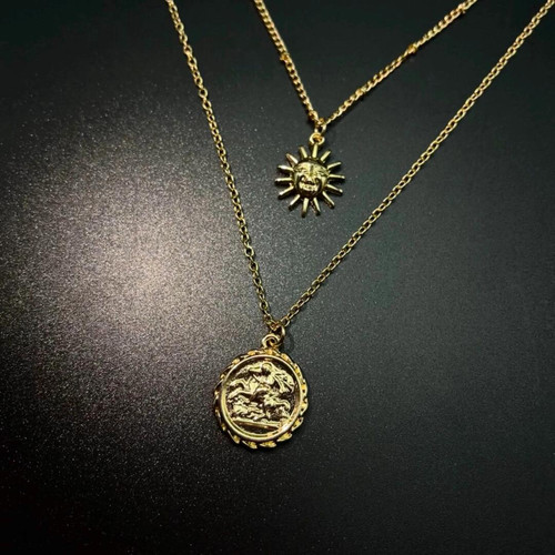 Vintage古着 Roman silver coins项链